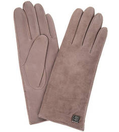 Сиреневые перчатки с шерстяной подкладкой Eleganzza