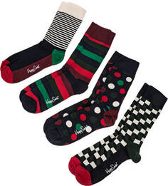Комплект из четырех разноцветных носков Happy Socks