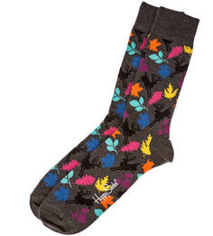Коричневые хлопковые носки Happy Socks