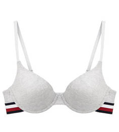 Хлопковый бюстгальтер серого цвета Tommy Hilfiger