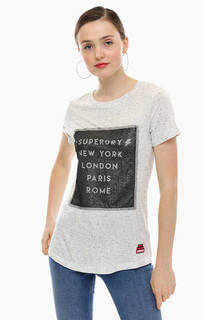 Серая футболка с короткими рукавами Superdry