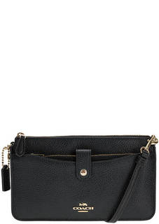 Кожаная сумка с дополнительным кошельком Coach