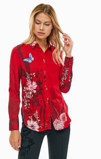 Рубашка приталенного кроя на пуговицах Desigual