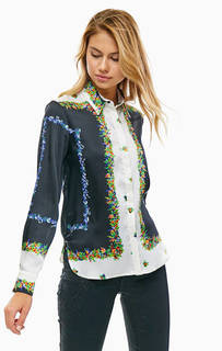 Атласная рубашка с цветочным принтом Desigual
