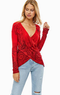 Красный джемпер из вискозы Desigual