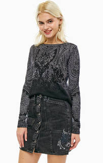 Джемпер из вискозы со стразами Desigual