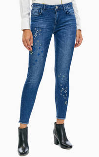 Укороченные джинсы скинни с вышивкой и принтом Exotic Jeans Desigual