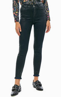 Черные джинсы скинни с декоративной вышивкой Exotic Jeans Desigual