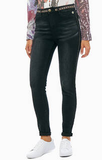 Черные джинсы скинни с декоративной вышивкой Exotic Jeans Desigual
