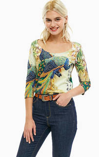 Хлопковая футболка с рукавами три четверти Desigual