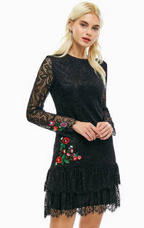 Кружевное платье с вышивкой Desigual
