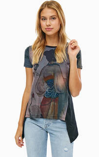 Хлопковая футболка с короткими рукавами Desigual