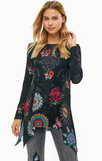 Туника с цветочным принтом Desigual