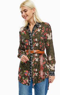 Туника-рубашка с цветочным принтом Desigual