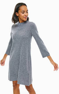 Серое шерстяное платье-свитер United Colors of Benetton