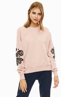 Хлопковый свитшот с отделкой бисером Pinko