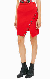 Короткая юбка из вискозы с запахом Pinko