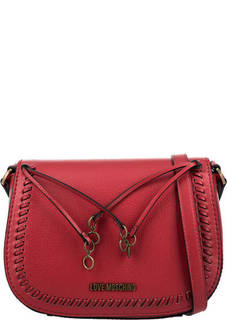 Красная сумка через плечо Love Moschino