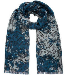 Двусторонний шарф с монограммой бренда Guess