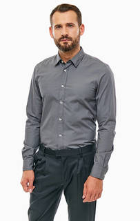 Серая хлопковая рубашка United Colors of Benetton