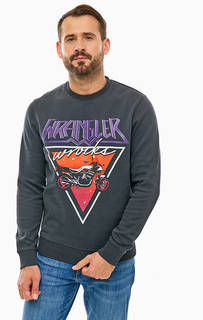 Черный хлопковый свитшот с принтом Wrangler