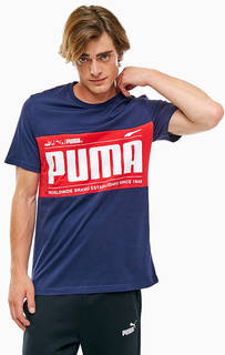 Хлопковая футболка с принтом Puma