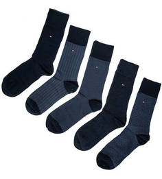 Комплект из пяти пар хлопковых носков в подарочной коробке Tommy Hilfiger