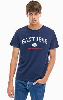 Хлопковая футболка с принтом Gant