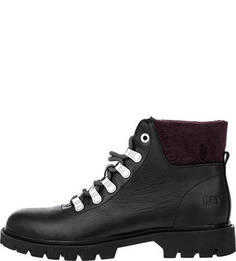 Кожаные ботинки с текстильной вставкой Handshake Caterpillar