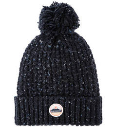 Синяя вязаная шапка с помпоном Superdry