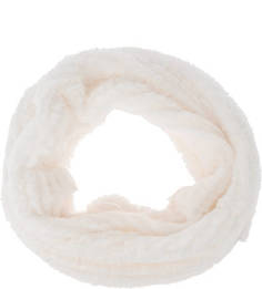 Трикотажный шарф-хомут молочного цвета Buff