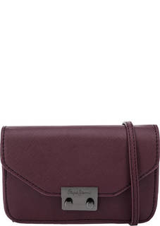 Бордовая сумка со съемным кошельком Pepe Jeans
