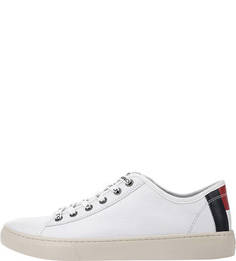 Белые кеды из натуральной кожи Tommy Jeans
