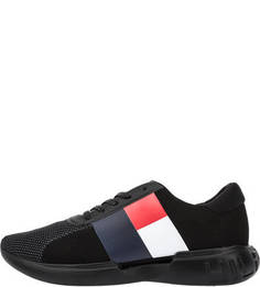 Черные текстильные кроссовки с принтом Tommy Hilfiger