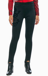 Облегающие черные брюки зауженного кроя Desigual