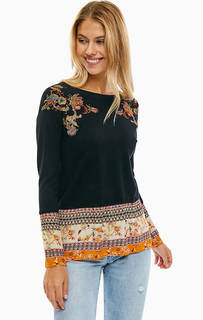 Черный джемпер с вышивкой Desigual