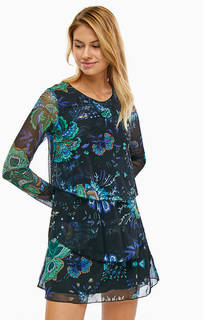 Платье с полупрозрачными рукавами Desigual