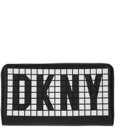 Кошелек на молнии с декором Dkny