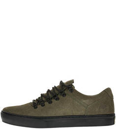 Замшевые кеды цвета хаки Timberland