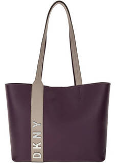 Кожаная сумка с металлическим декором Dkny