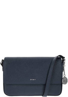 Маленькая кожаная сумка с откидным клапаном Dkny