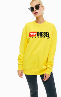 Хлопковый свитшот желтого цвета Diesel