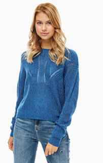 Синий джемпер со шнуровкой на спине Ichi