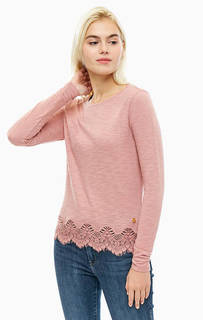 Хлопковая футболка с вставкой из вискозы Superdry