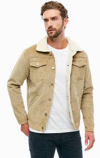 Бежевая вельветовая куртка с карманами Wrangler