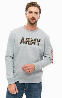 Хлопковый свитшот с вышивкой Alpha Industries