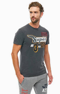 Хлопковая футболка с декоративной отделкой Superdry