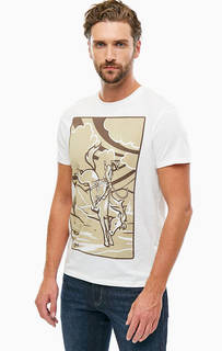 Хлопковая футболка с контрастным принтом Wrangler