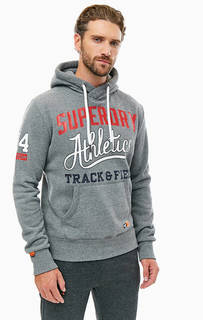 Серая толстовка с капюшоном Superdry