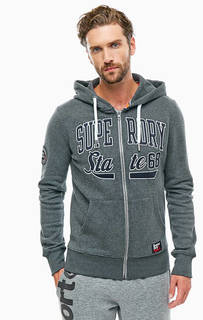 Серая толстовка с вышивкой Superdry